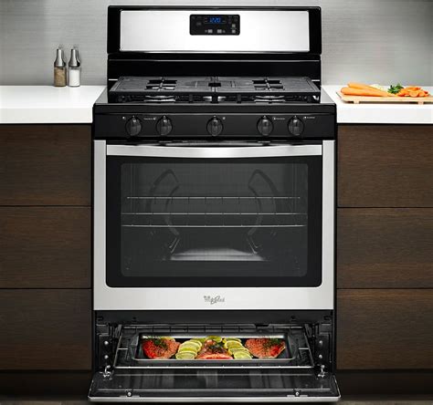 gas stove in oven broiler
